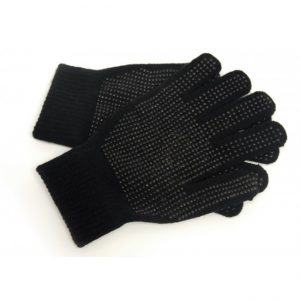 Black Single Dotted Gloves