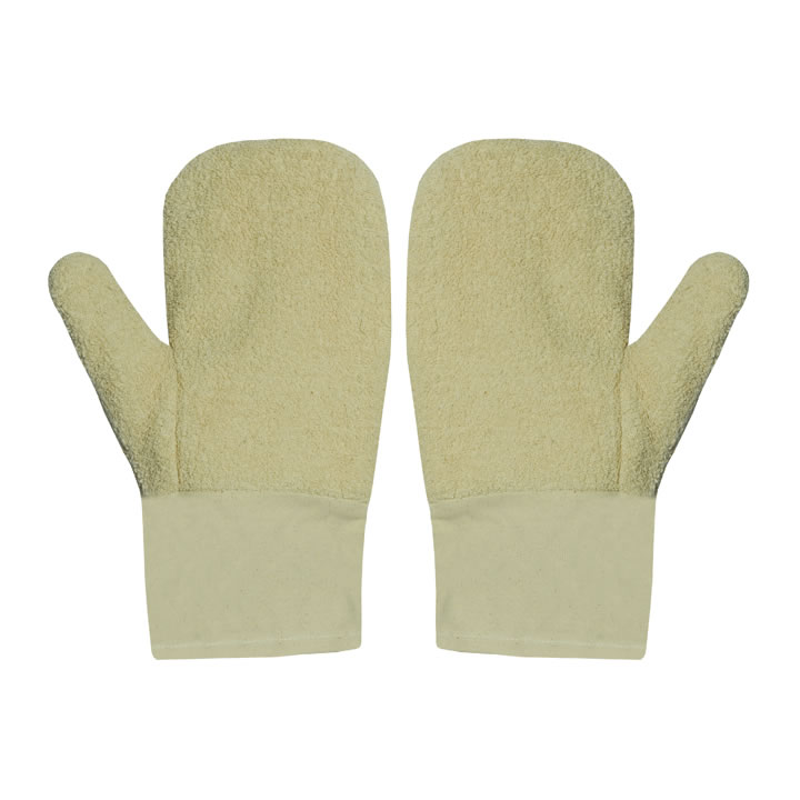 100% Cotton Terrey Mitten With Convas cuff gloves 18 oz to 34 oz for men